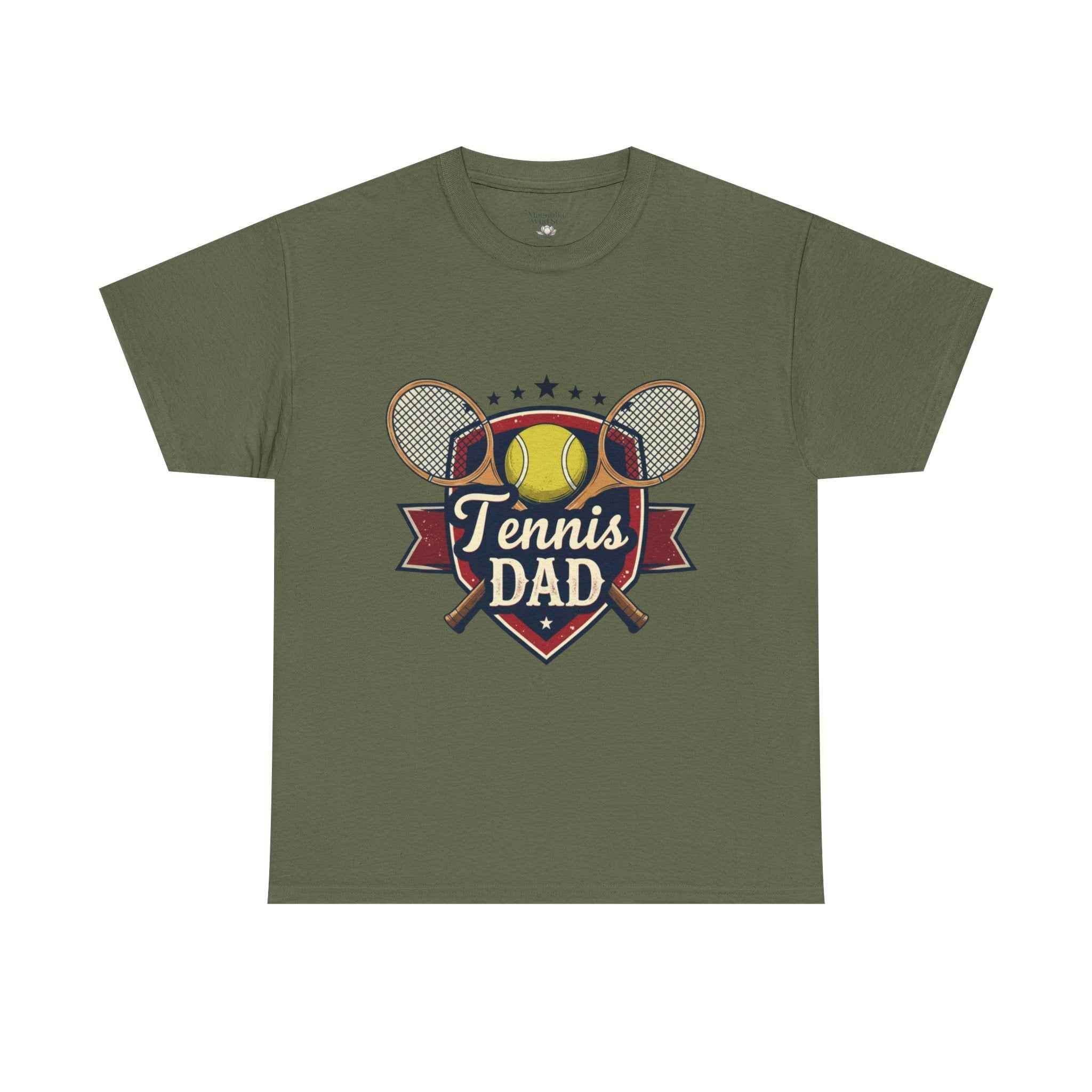Retro Badge Style: The Vintage Tennis Dad Shield Tee