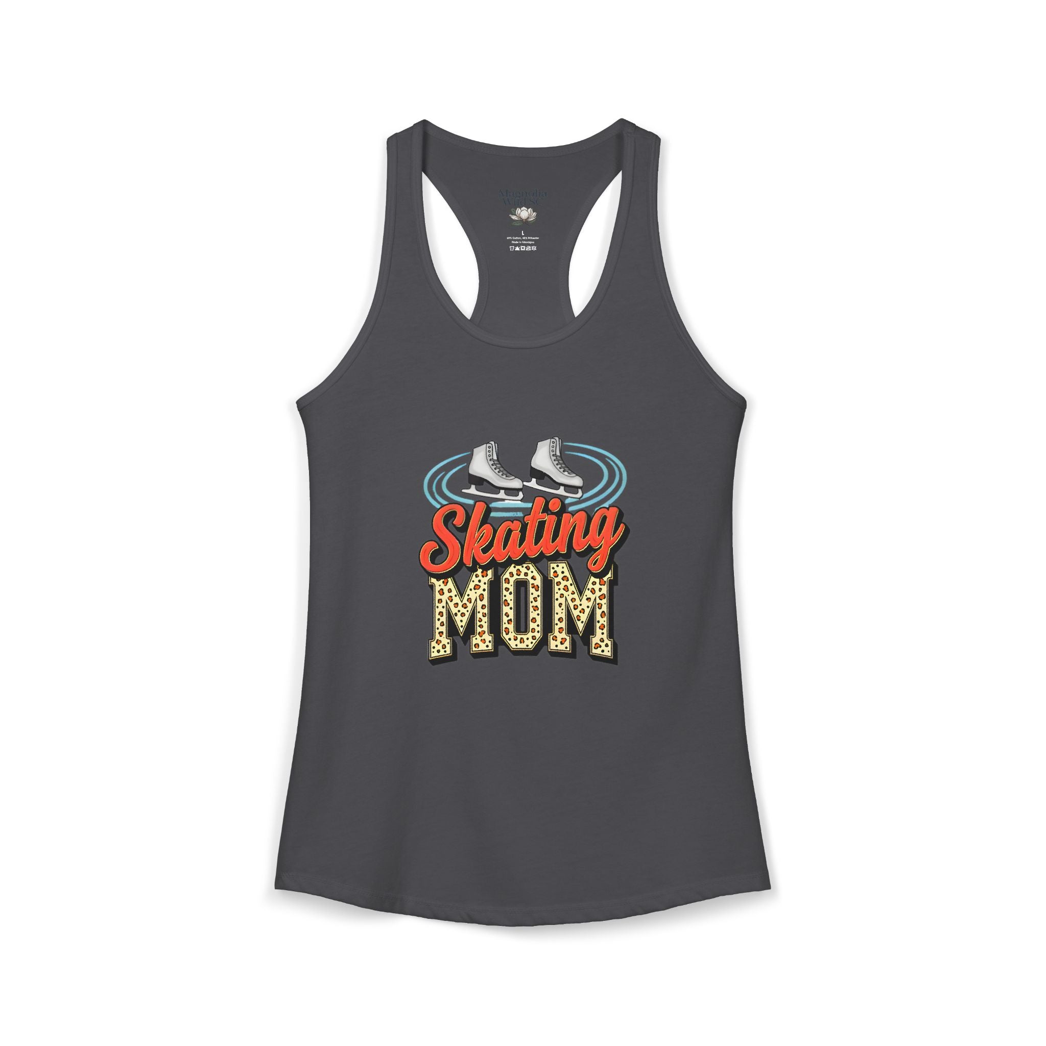 Figure Skating Mom Racerback Tank – Personalized Name & Number Option | Lightweight Women’s Figure Skating Tank Top - Magnolia Wild SC