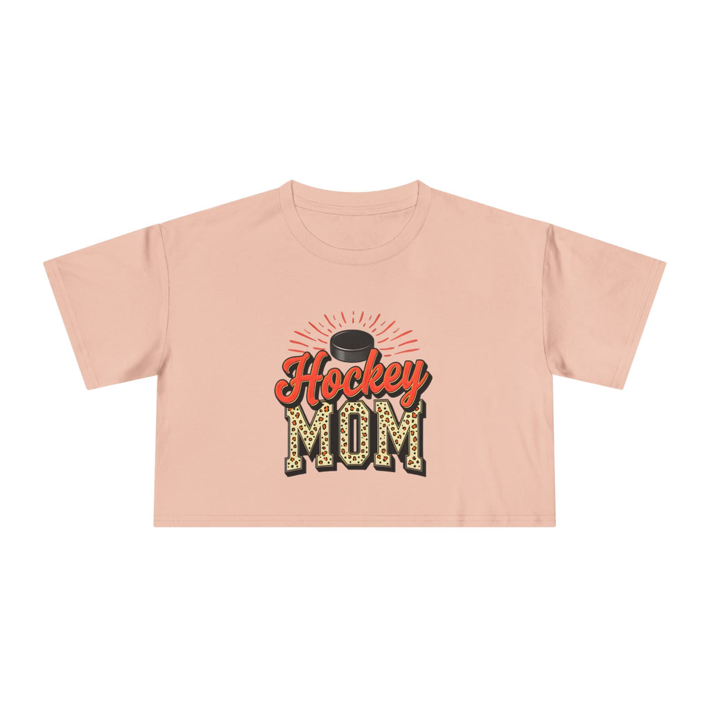Hockey Mom Cheetah Print Women's Crop Tee - Magnolia Wild SC