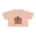 Hockey Mom Cheetah Print Women's Crop Tee - Magnolia Wild SC
