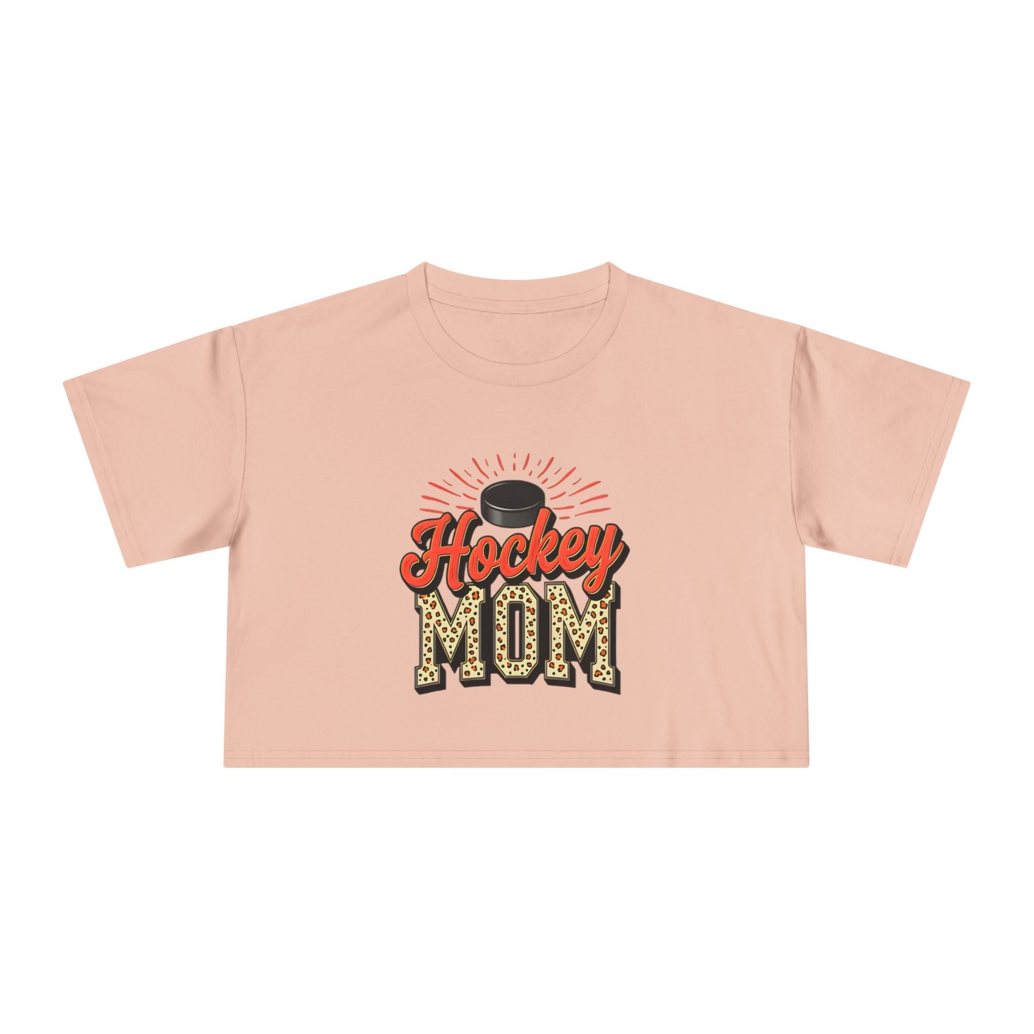 Hockey Mom Cheetah Print Women's Crop Tee - Magnolia Wild SC