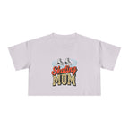 Figure Skating Mom Cheetah Print Women's Crop Tee - Magnolia Wild SC