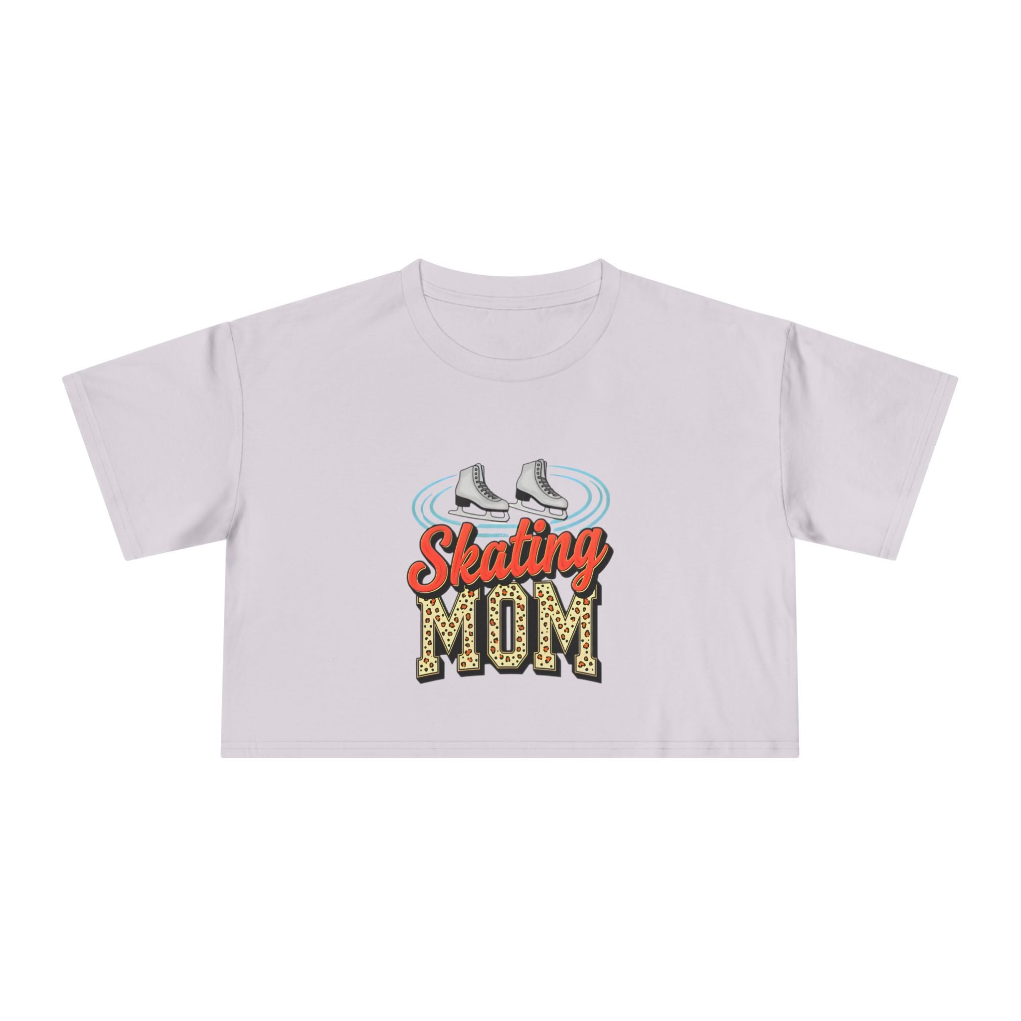 Figure Skating Mom Cheetah Print Women's Crop Tee - Magnolia Wild SC
