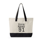 Personalized Zippered Hockey Tote — ‘Eat. Sleep. Hockey. Repeat.’ Canvas Bag for Players & Fans - Magnolia Wild SC