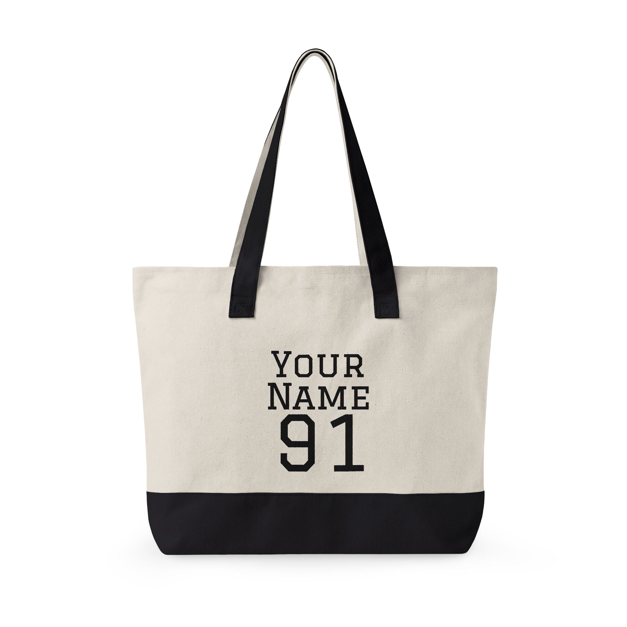 Personalized Zippered Hockey Tote — ‘Eat. Sleep. Hockey. Repeat.’ Canvas Bag for Players & Fans - Magnolia Wild SC