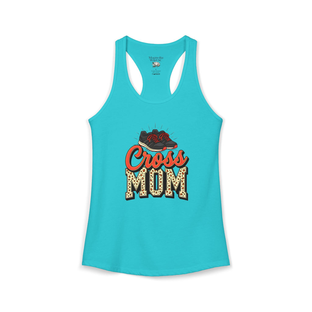 Mom Cross Country Mom Racerback Tank – Personalized Name & Number Option - Magnolia Wild SC