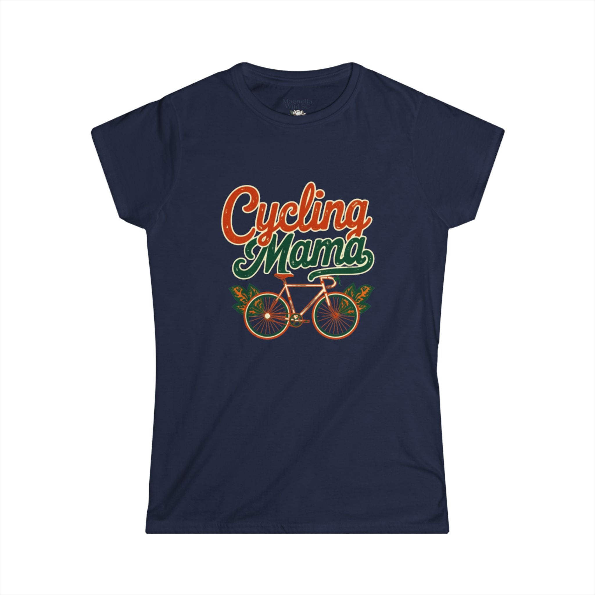 Retro Cycling Mama Tee - Magnolia Wild SC