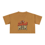 Football Mom Cheetah Print Crop Tee