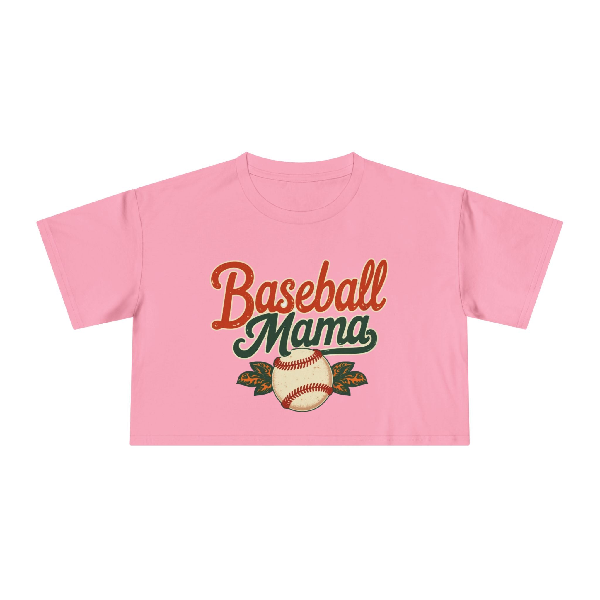 Baseball Mama Crop Tee | Retro Baseball Graphic, Mom Sports Top - Magnolia Wild SC