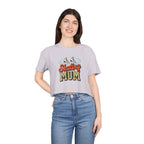 Figure Skating Mom Cheetah Print Women's Crop Tee