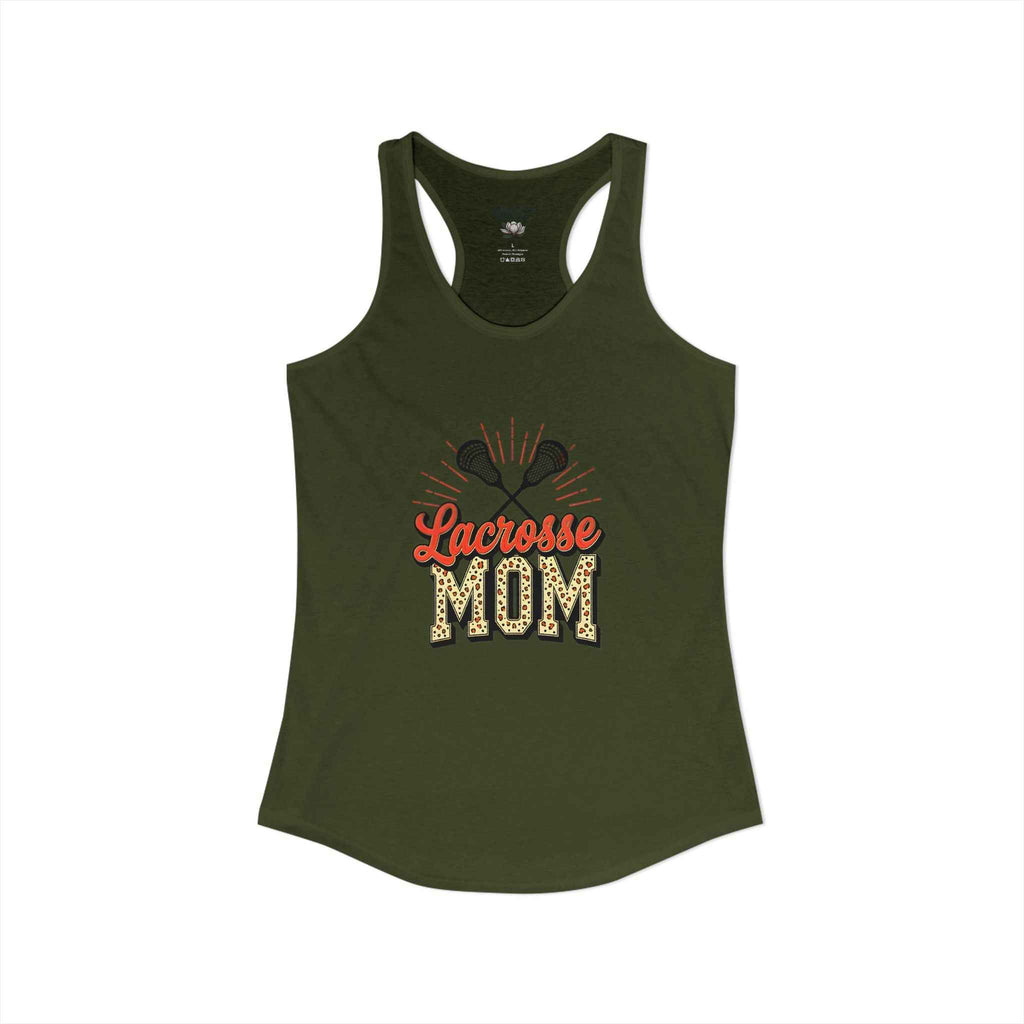 Lacrosse Mom Racerback Tank – Personalized Name & Number Option