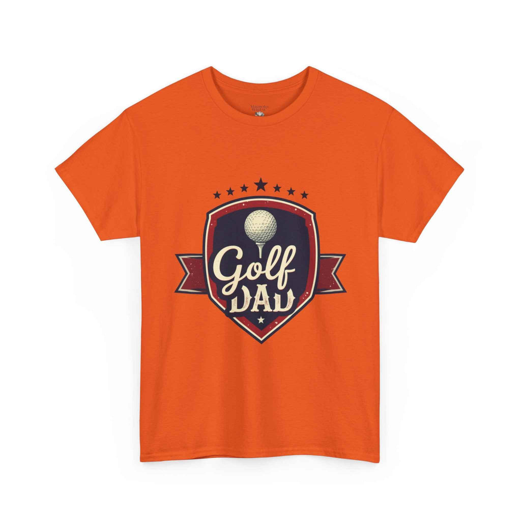Retro Badge Style: The Vintage Golf Dad Shield Tee