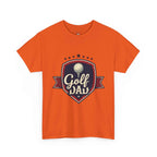 Retro Badge Style: The Vintage Golf Dad Shield Tee