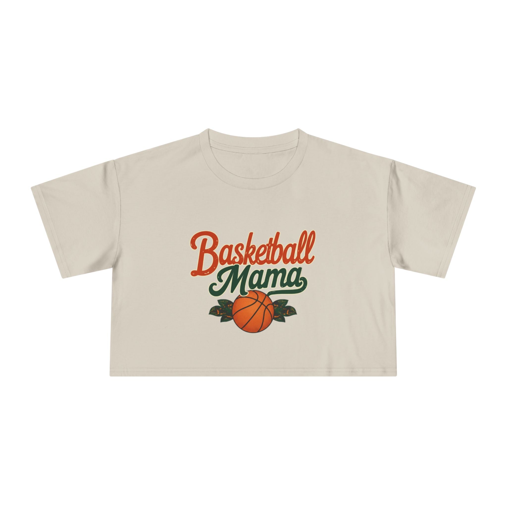 Basketball Mama Crop Tee | Retro Basketball Graphic, Mom Sports Top - Magnolia Wild SC