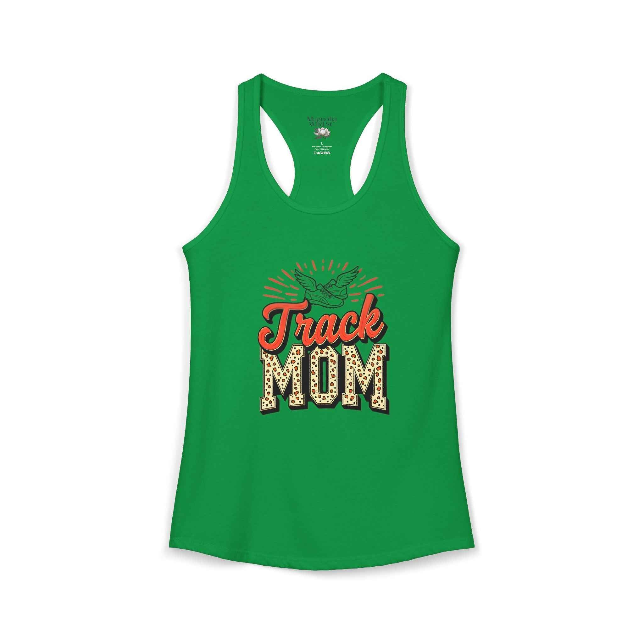 Track Mom Racerback Tank – Personalized Name & Number Option