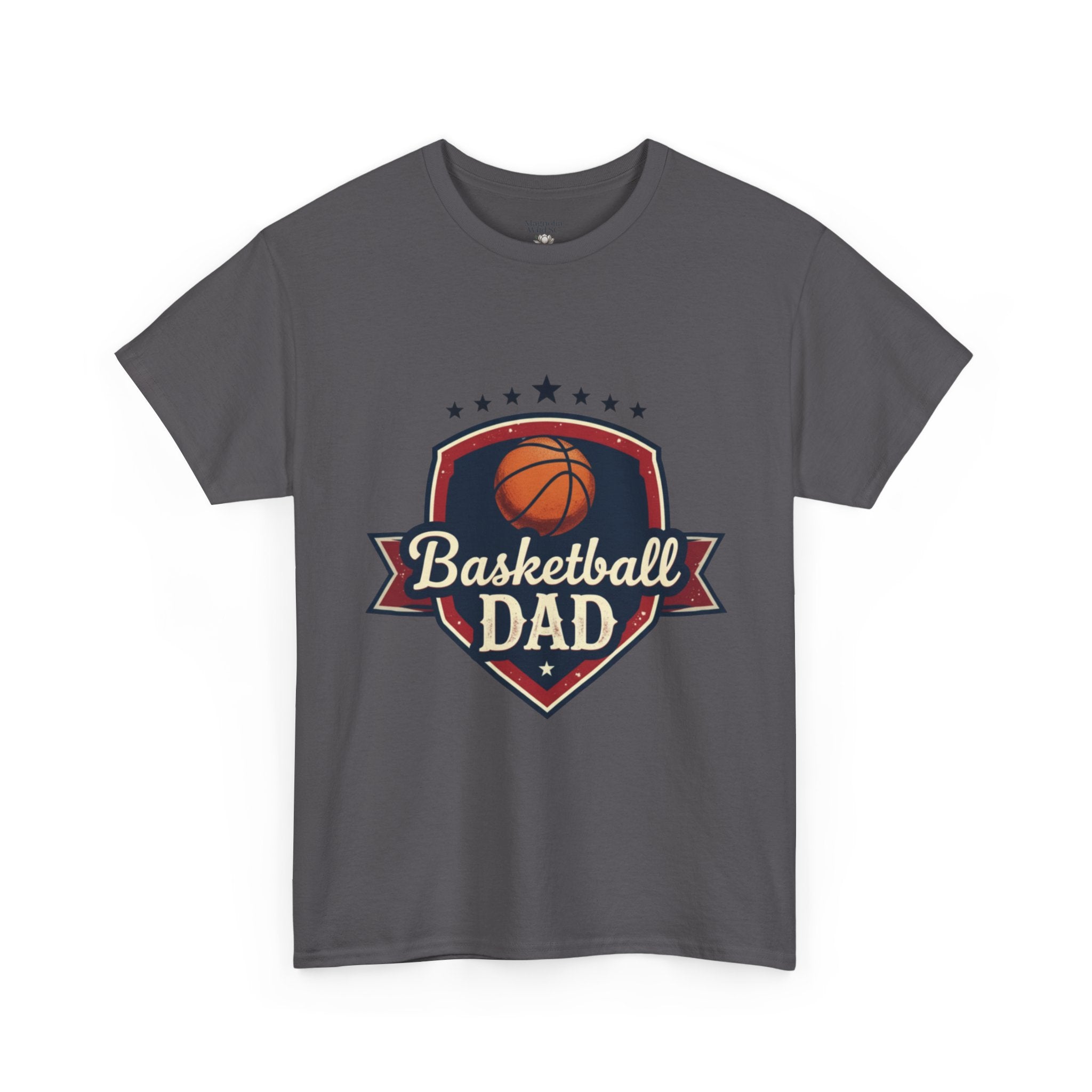 Retro Court Style: The Vintage Basketball Dad Shield Tee - Magnolia Wild SC