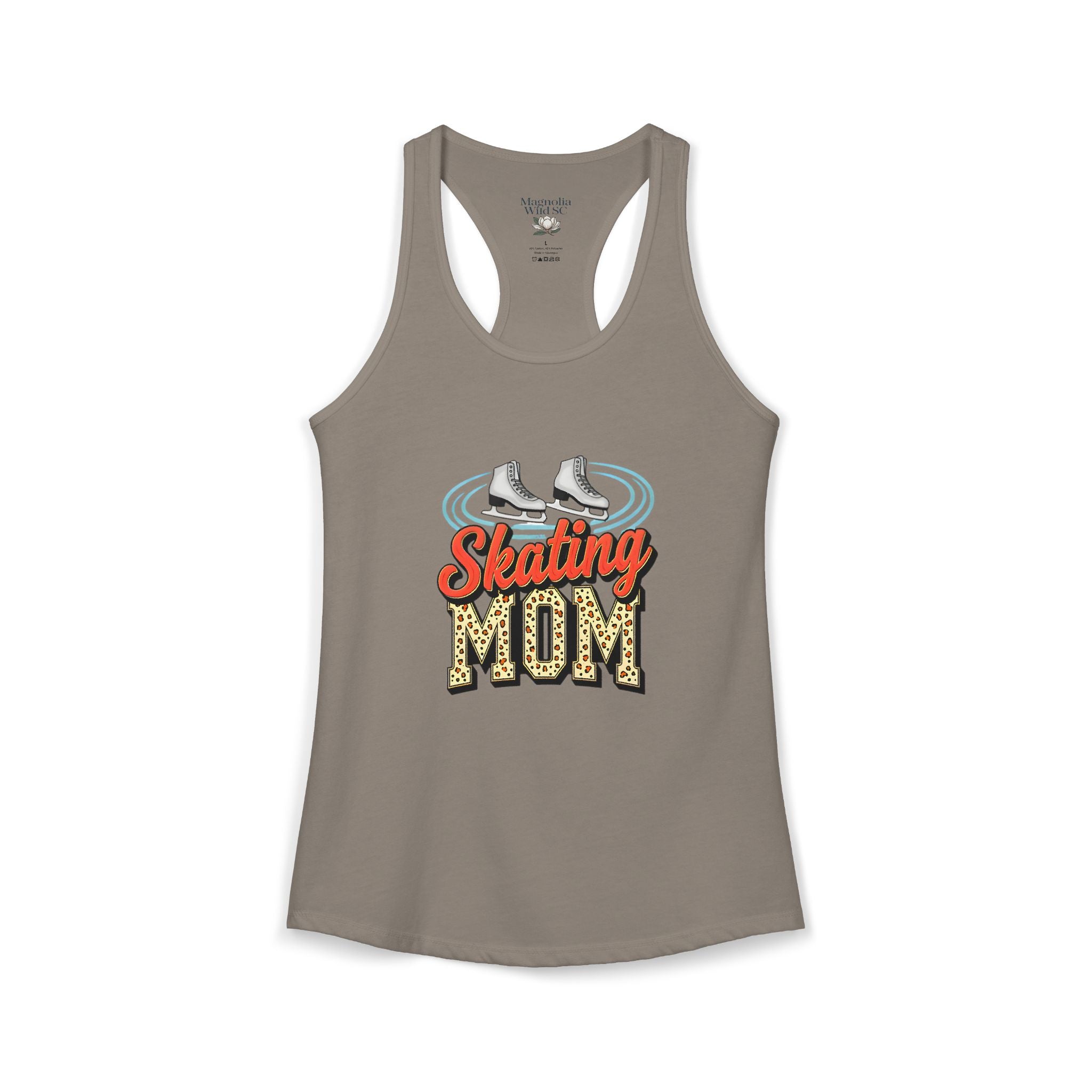 Figure Skating Mom Racerback Tank – Personalized Name & Number Option | Lightweight Women’s Figure Skating Tank Top - Magnolia Wild SC