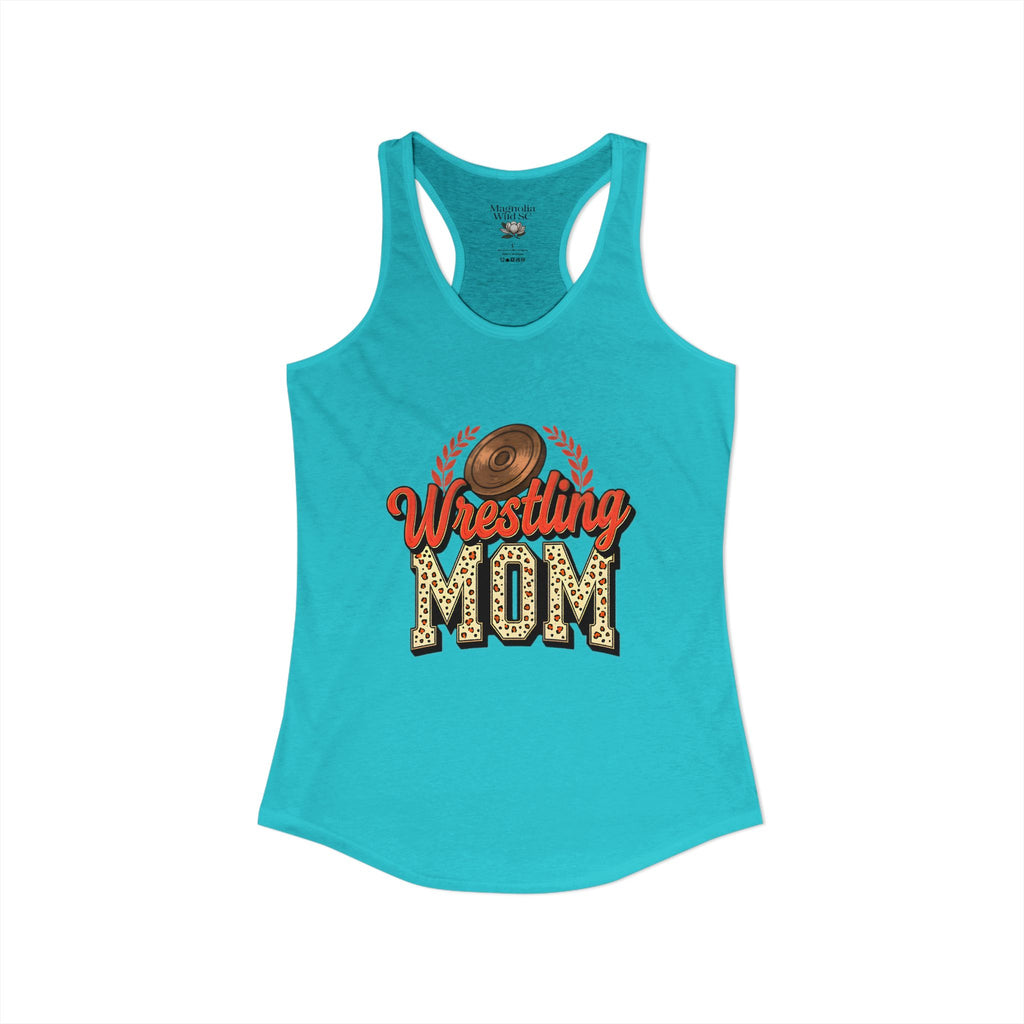 Wrestling Mom Racerback Tank – Personalized Name & Number Option | Lightweight Women’s Wrestling Tank Top - Magnolia Wild SC