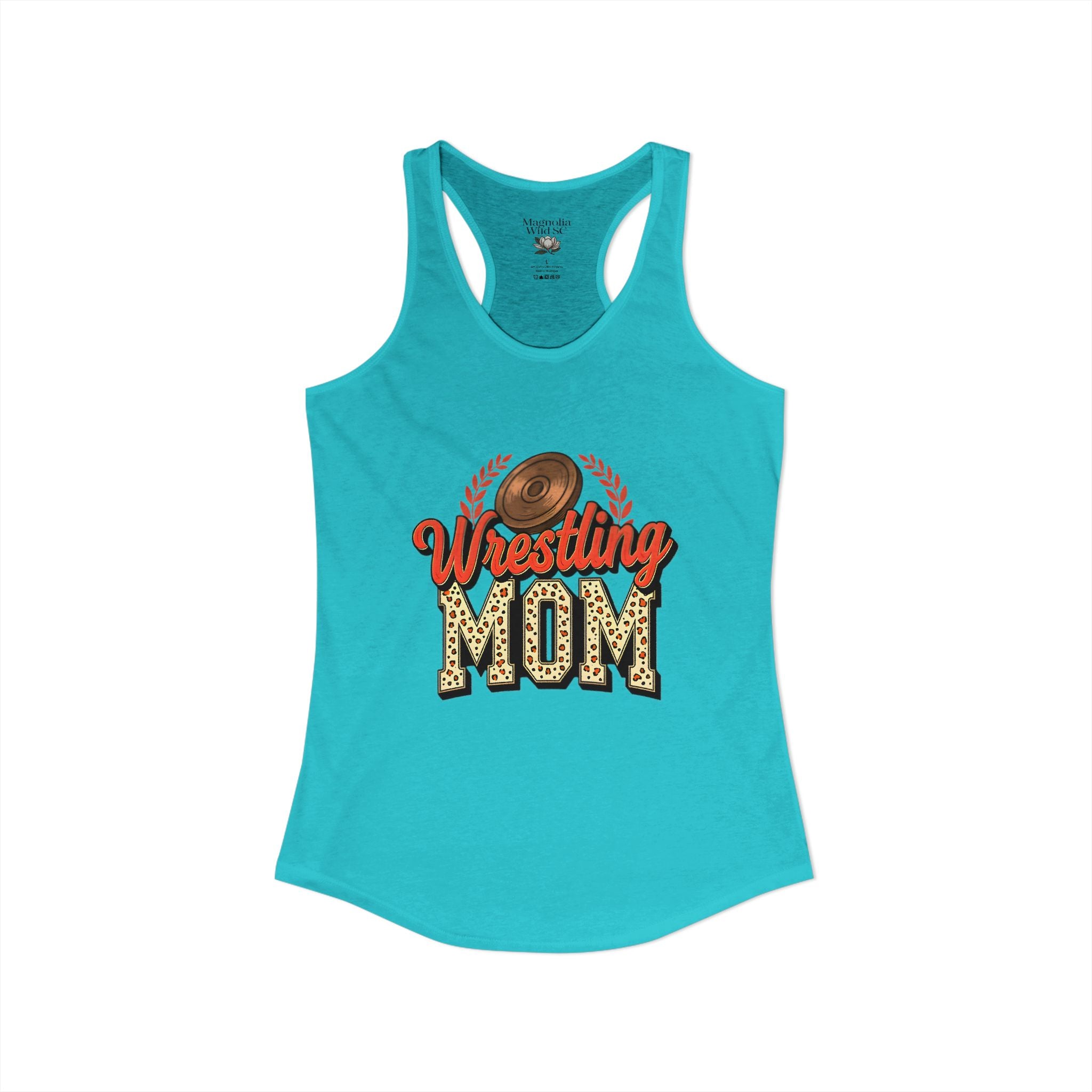 Wrestling Mom Racerback Tank – Personalized Name & Number Option | Lightweight Women’s Wrestling Tank Top - Magnolia Wild SC