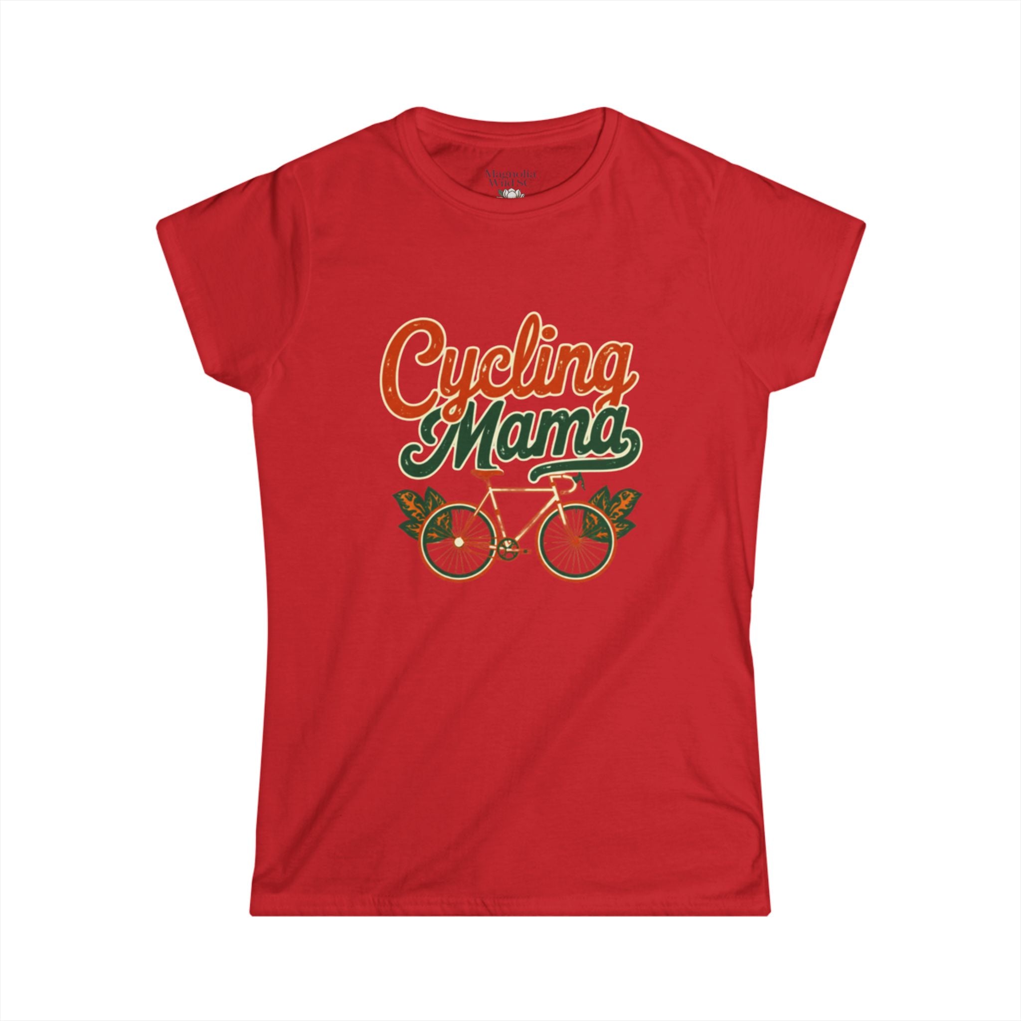 Retro Cycling Mama Tee - Magnolia Wild SC