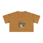 Figure Skating Mama Crop Tee | Retro Figure Skating Graphic, Mom Sports Top - Magnolia Wild SC
