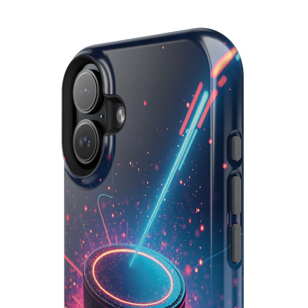 Neon Laser Hockey Puck Impact-Resistant Phone Case - Magnolia Wild SC