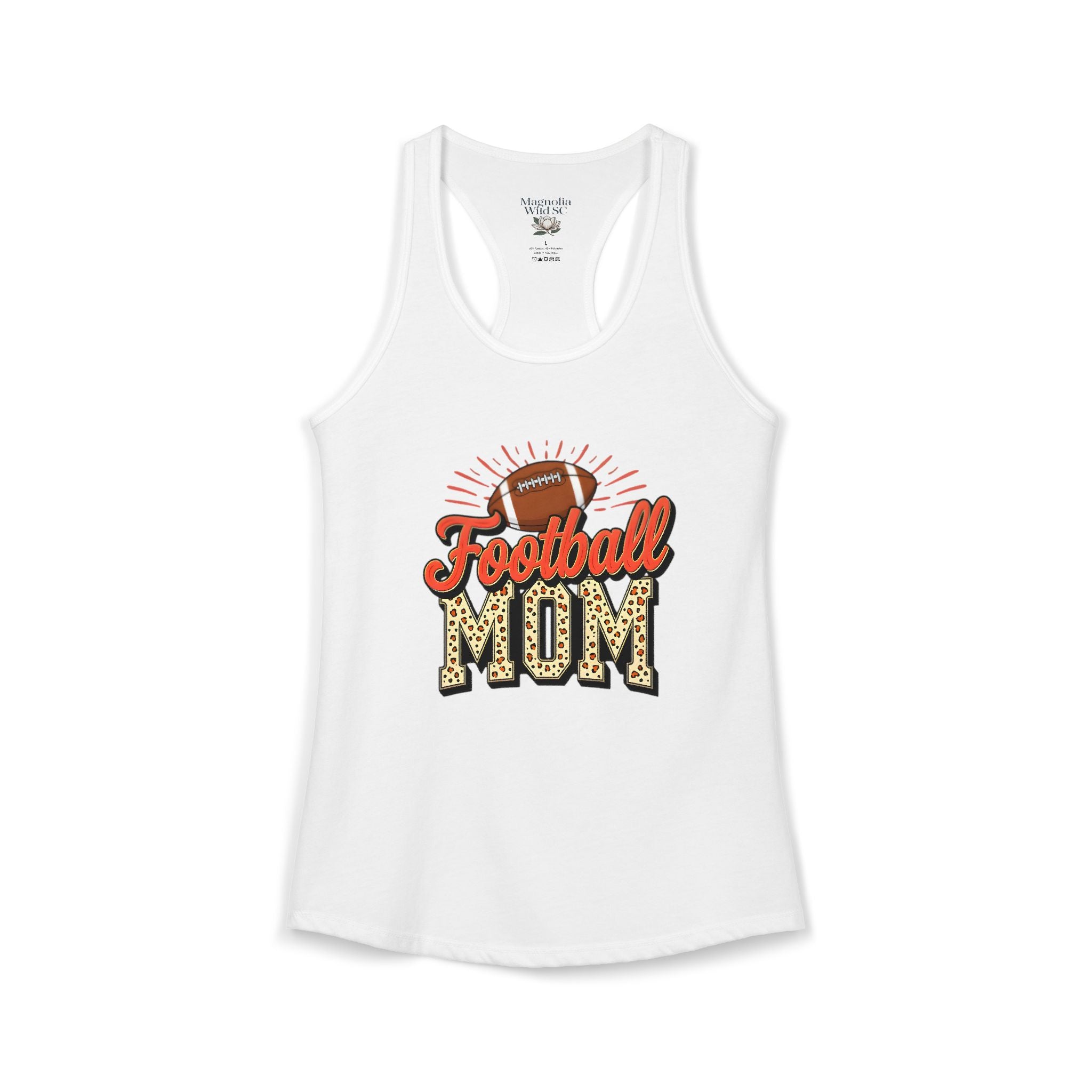 Football Mom Racerback Tank – Personalized Name & Number Option | Lightweight Women’s Football Tank Top - Magnolia Wild SC