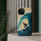 Surfer Riding a Wave iPhone Case — Magnetic Impact-Resistant - Magnolia Wild SC