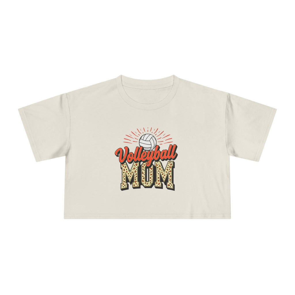 Volleyball Mom Cheetah Print Women's Crop Tee - Magnolia Wild SC