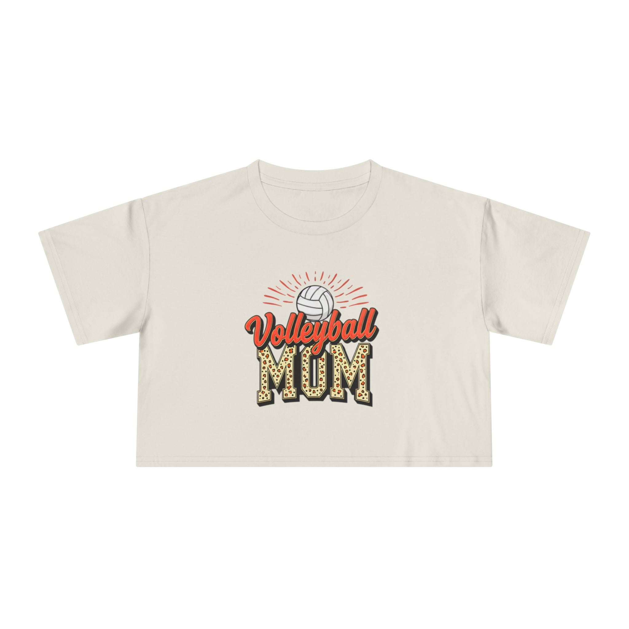 Volleyball Mom Cheetah Print Women's Crop Tee - Magnolia Wild SC