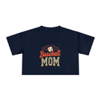Baseball Mom Cheetah Print Women's Crop Tee - Magnolia Wild SC