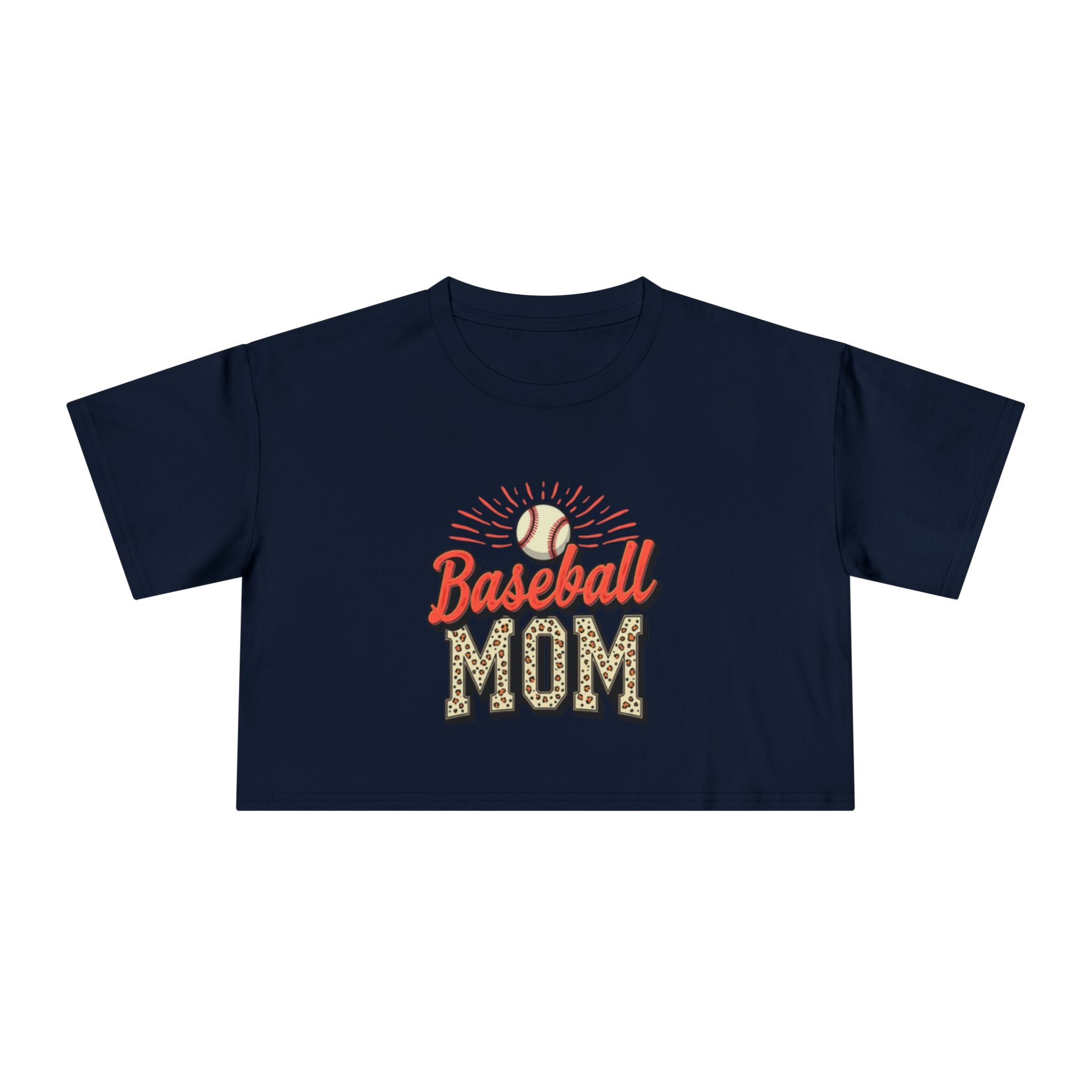 Baseball Mom Cheetah Print Women's Crop Tee - Magnolia Wild SC