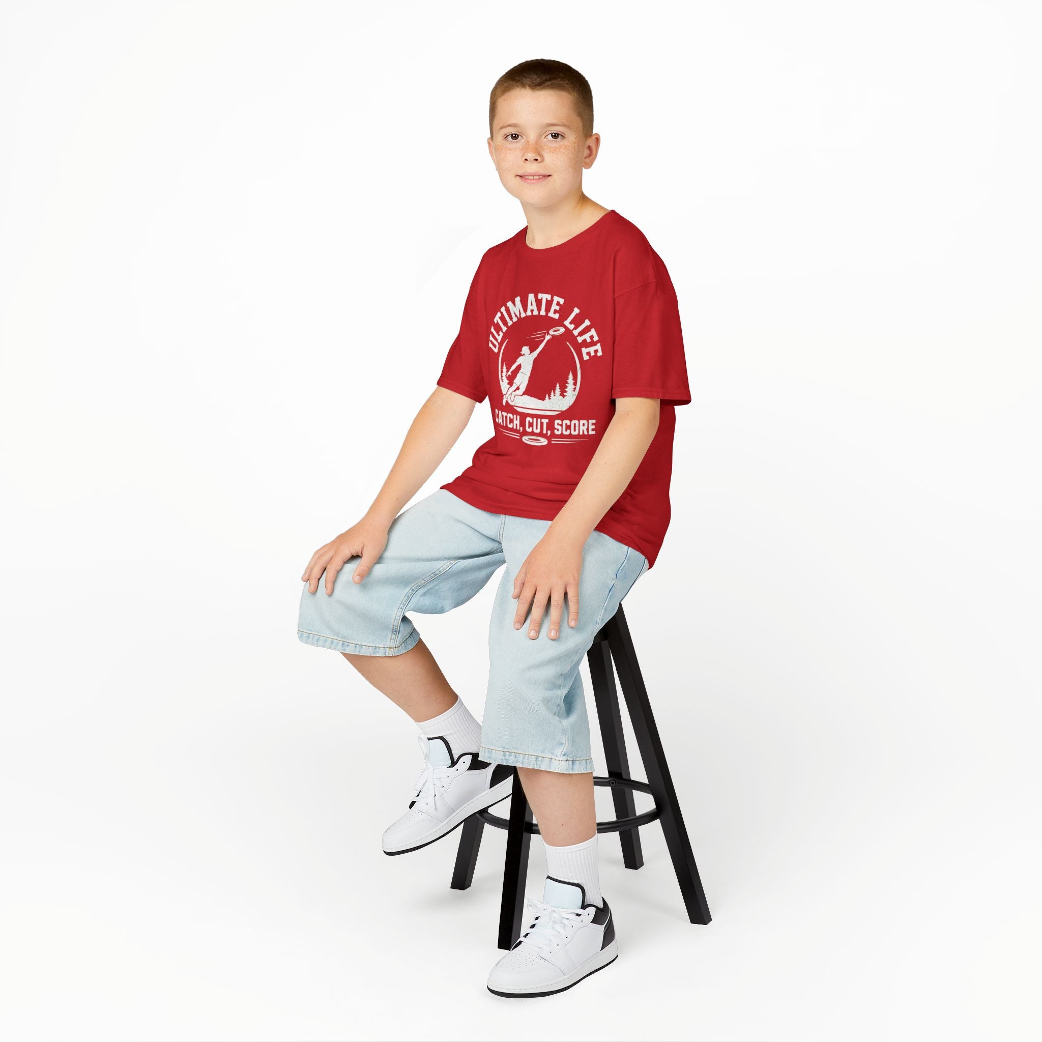 Ultimate Life Kids Tee — “Catch, Cut, Score” Ultimate Frisbee Youth Shirt - Magnolia Wild SC