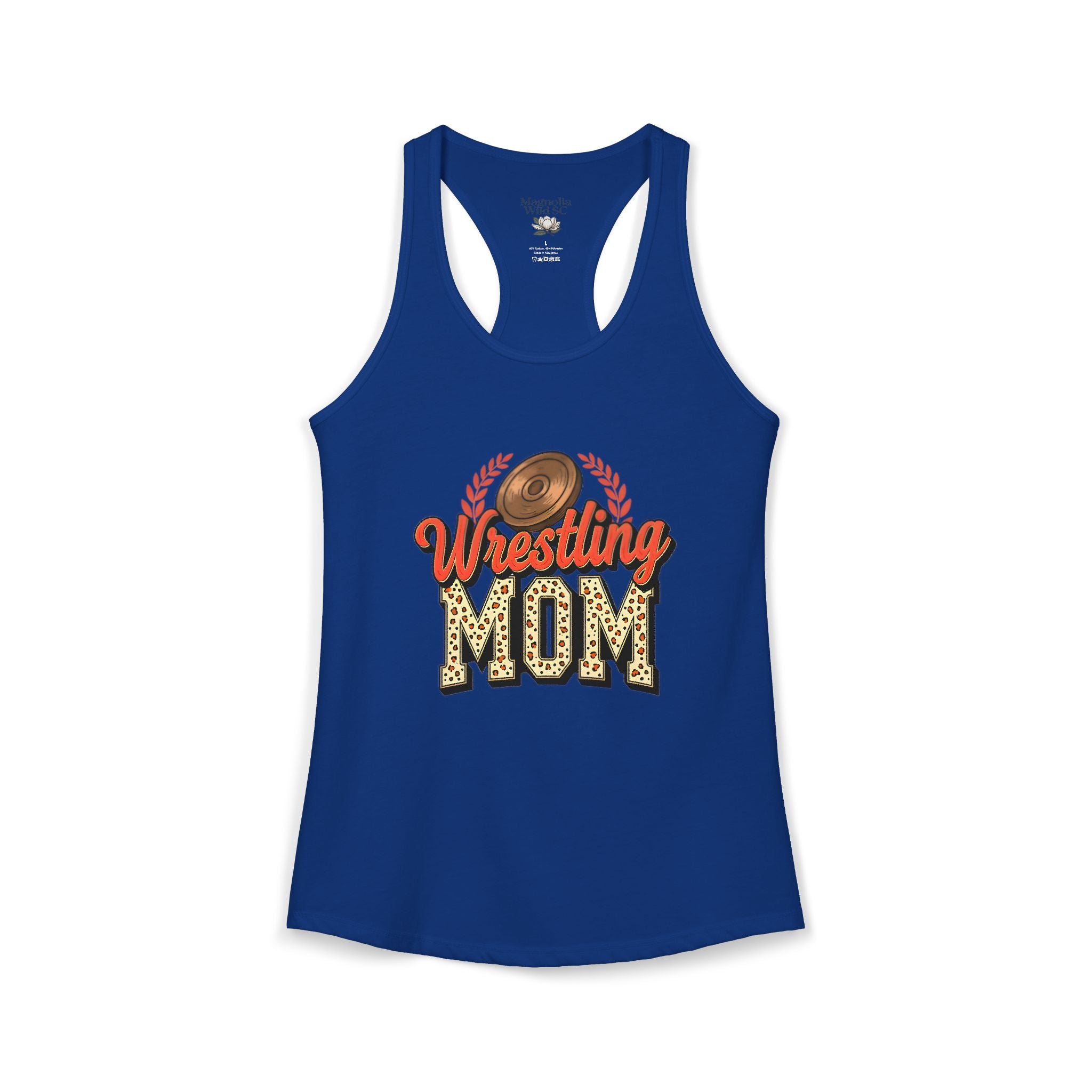 Wrestling Mom Racerback Tank – Personalized Name & Number Option | Lightweight Women’s Wrestling Tank Top - Magnolia Wild SC