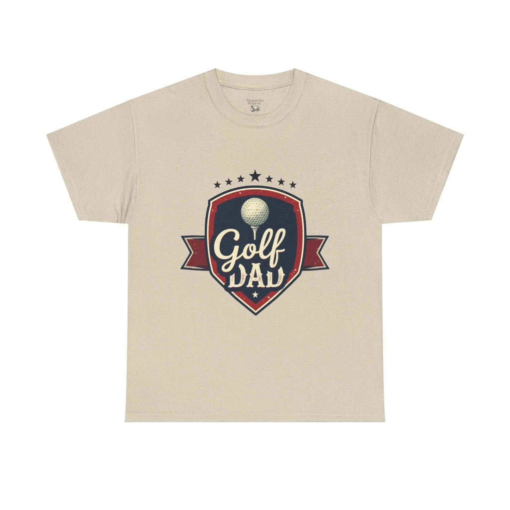Retro Badge Style: The Vintage Golf Dad Shield Tee