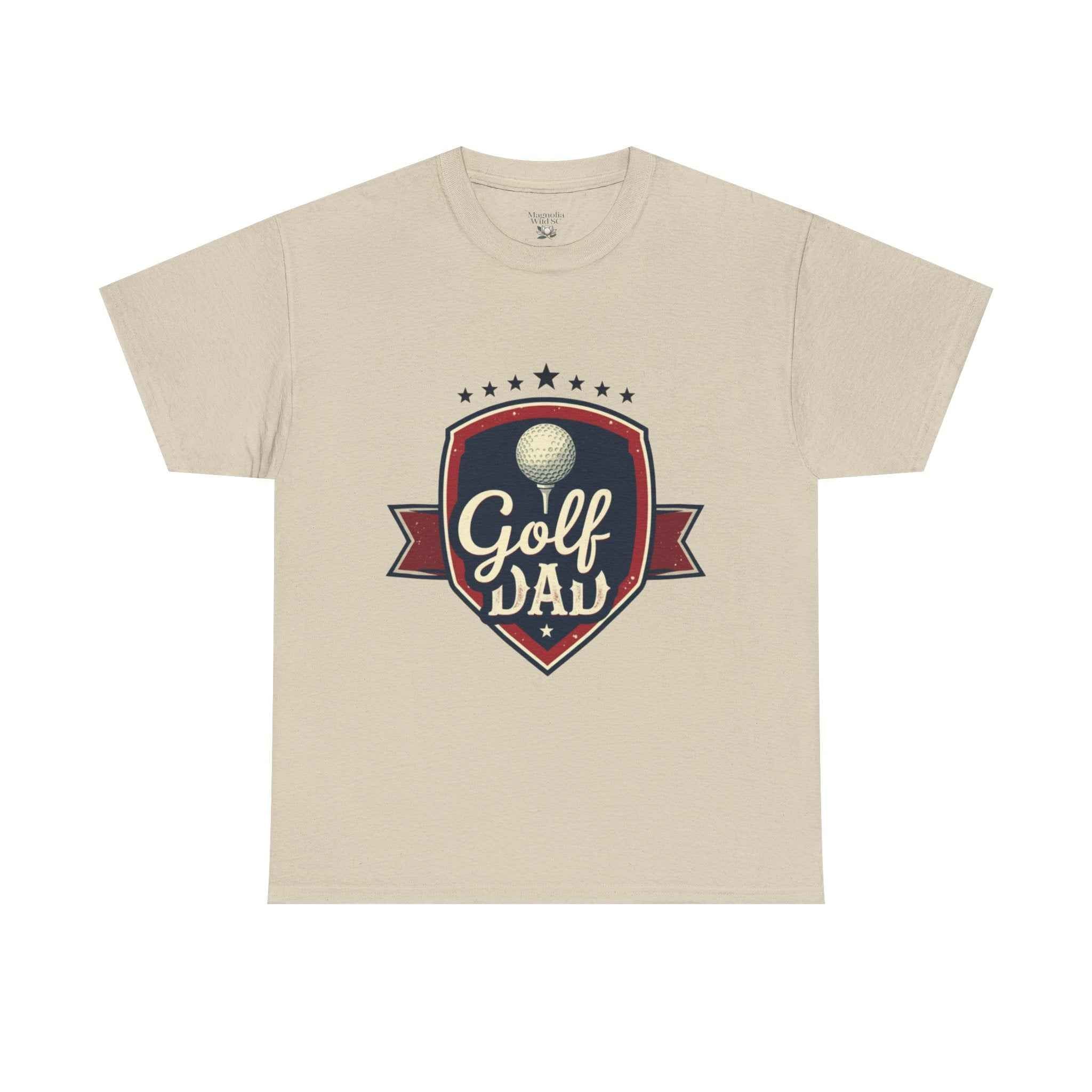 Retro Badge Style: The Vintage Golf Dad Shield Tee