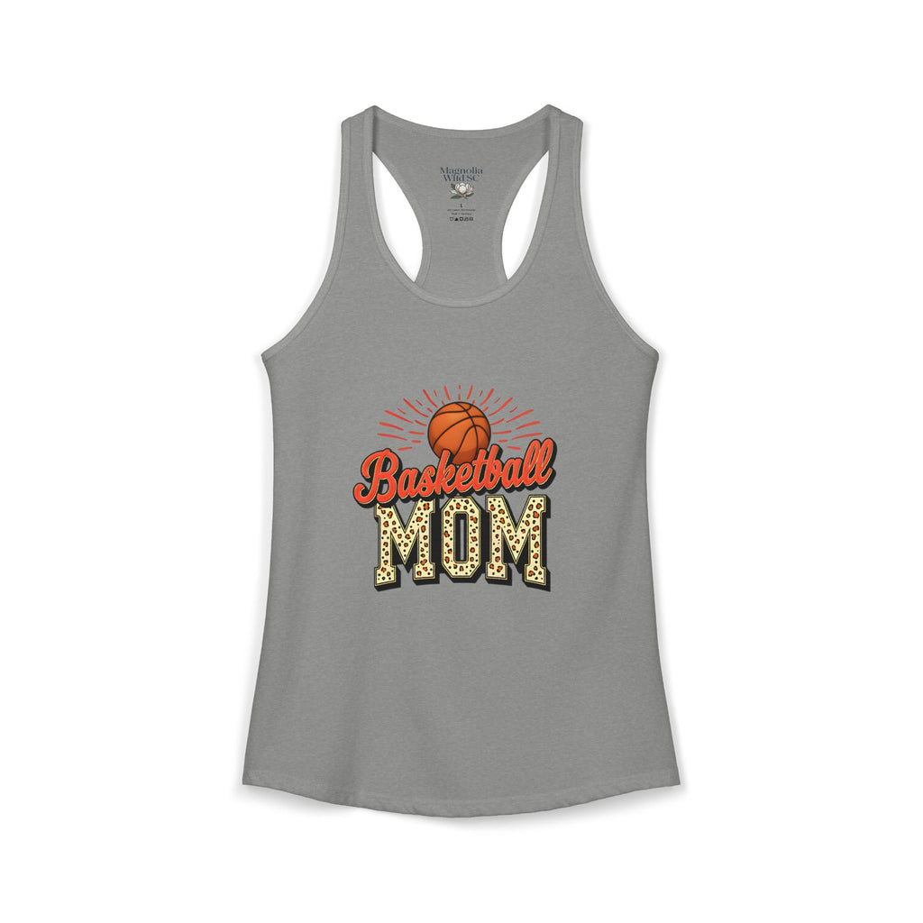 Basketball Mom Racerback Tank – Personalized Name & Number Option | Lightweight Women’s Basketball Tank Top - Magnolia Wild SC