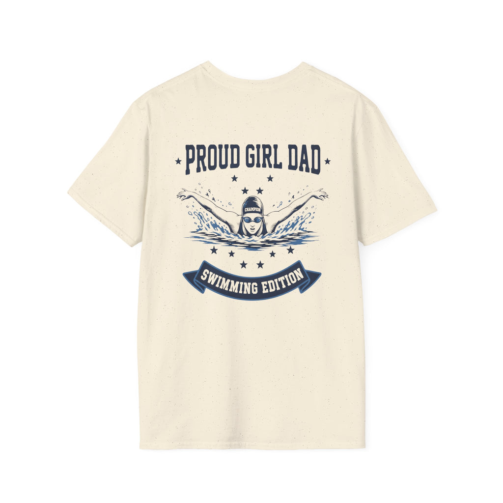 Proud Girl Dad Swim T-Shirt - Perfect Gift for Swim Dads - Magnolia Wild SC