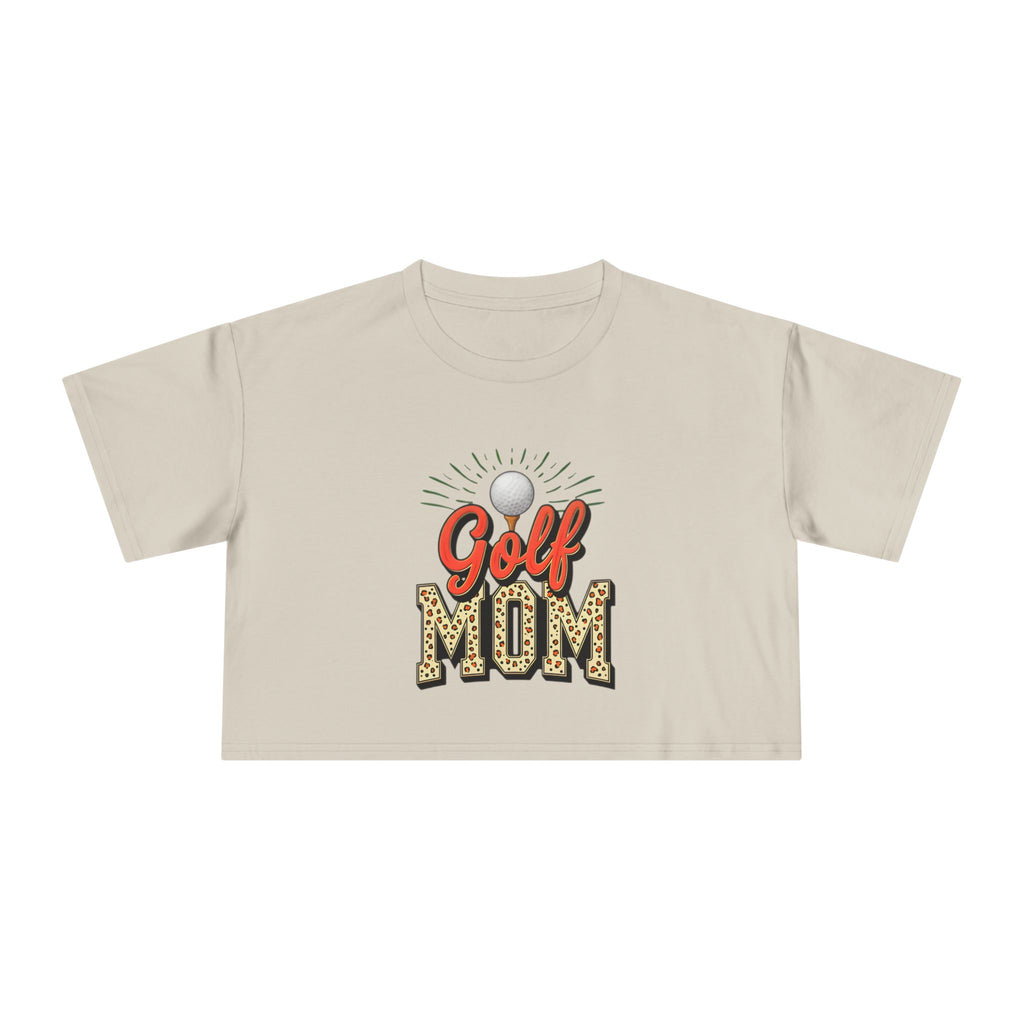 Golf Mom Cheetah Print Women's Crop Tee - Magnolia Wild SC