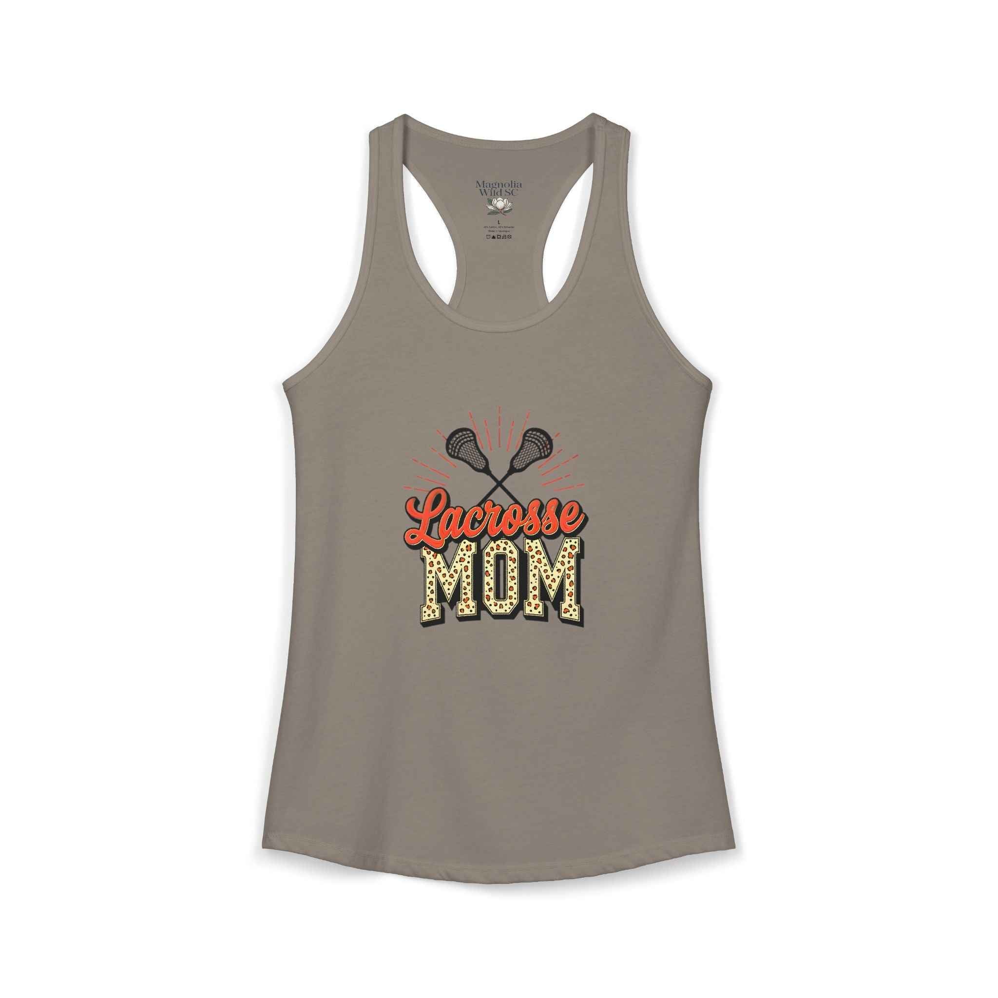 Lacrosse Mom Racerback Tank – Personalized Name & Number Option