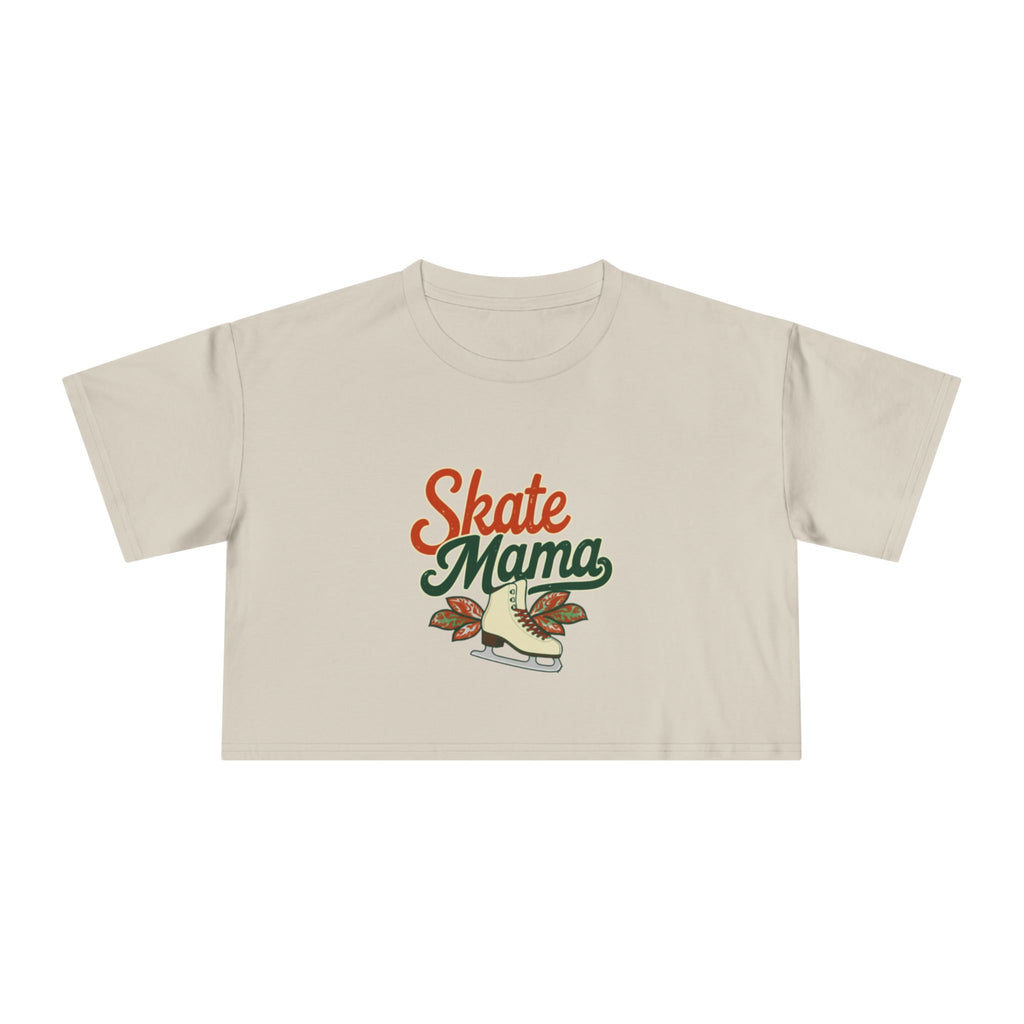 Figure Skating Mama Crop Tee | Retro Figure Skating Graphic, Mom Sports Top - Magnolia Wild SC