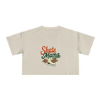 Figure Skating Mama Crop Tee | Retro Figure Skating Graphic, Mom Sports Top - Magnolia Wild SC