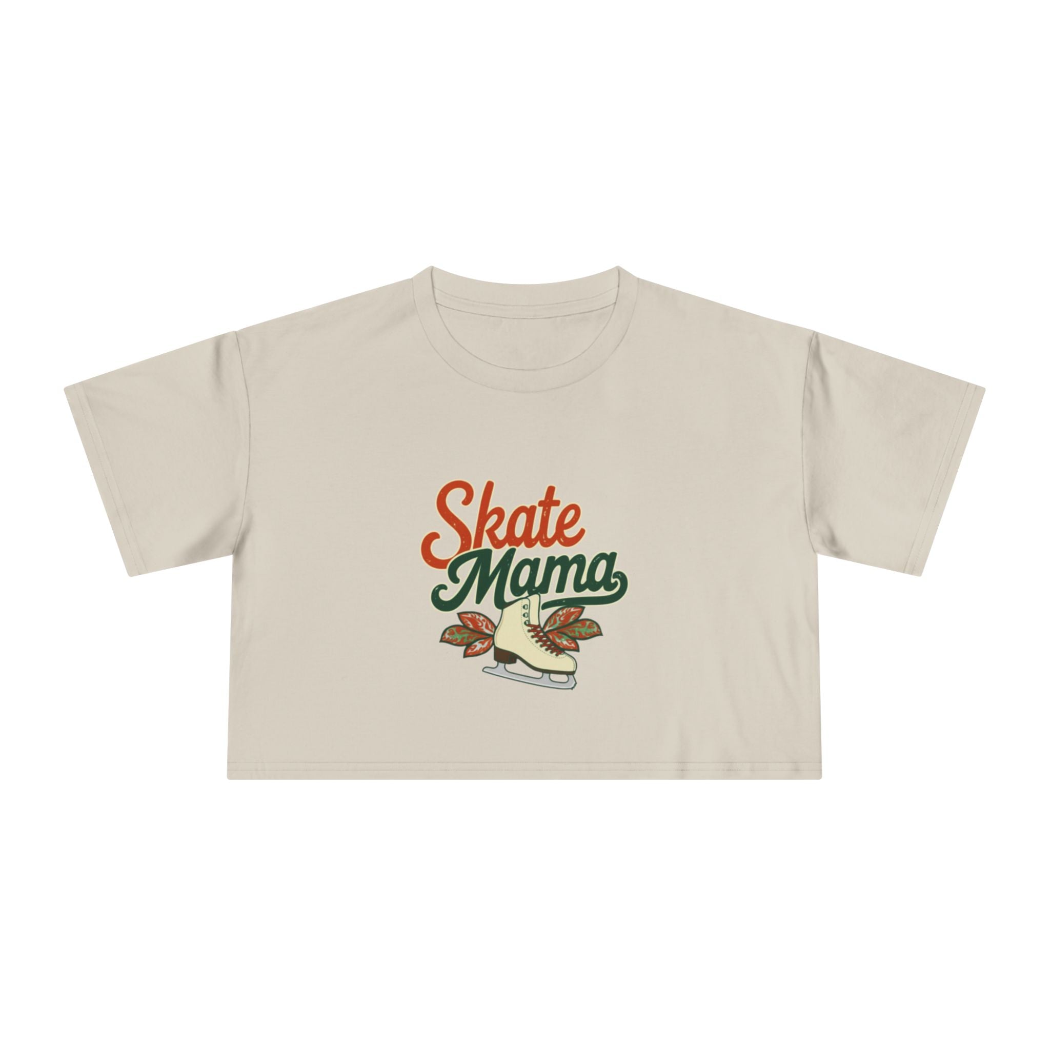 Figure Skating Mama Crop Tee | Retro Figure Skating Graphic, Mom Sports Top - Magnolia Wild SC