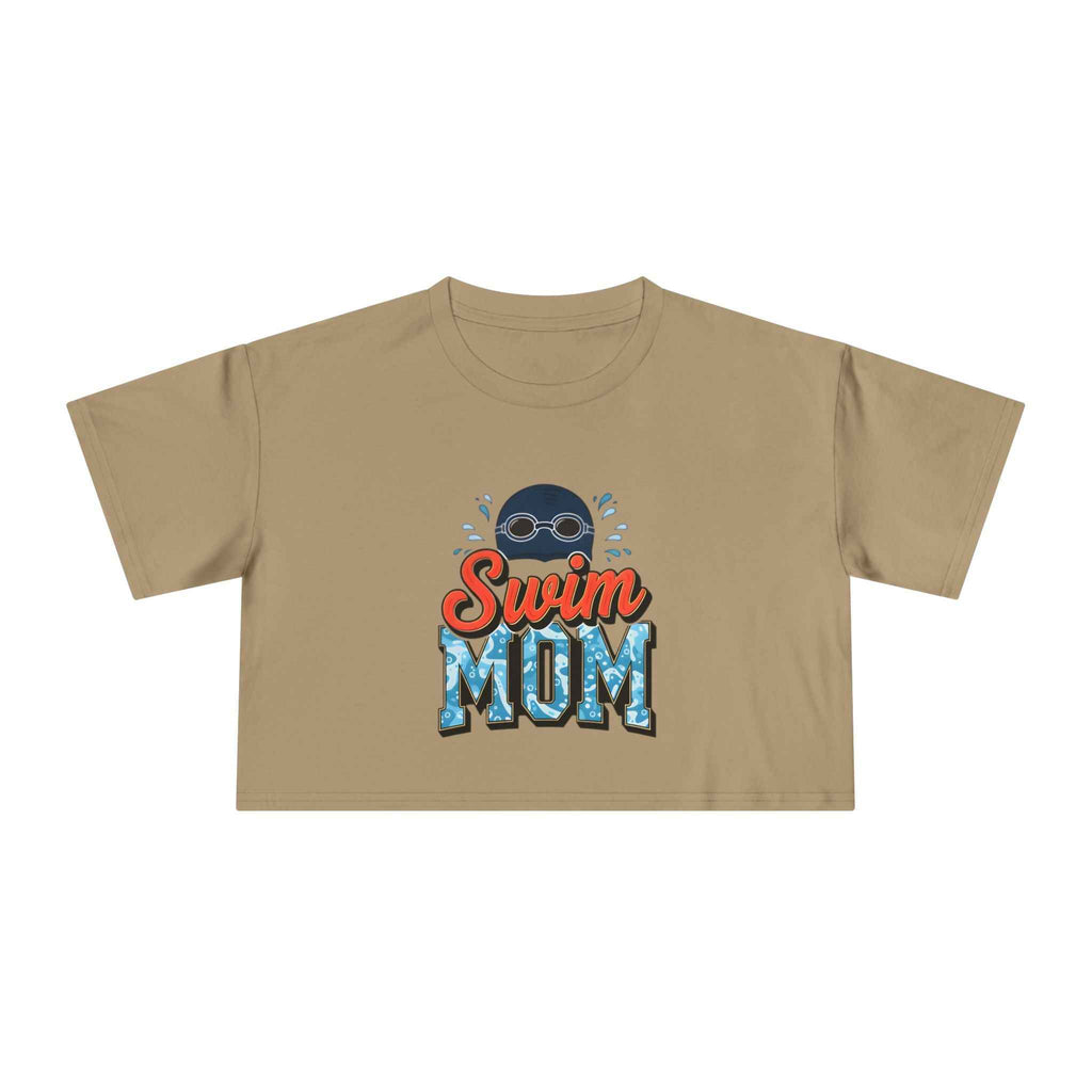 Swim Mom Print Crop Tee