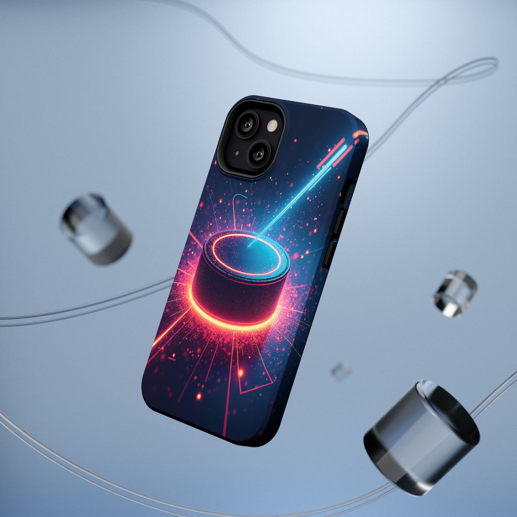 Neon Laser Hockey Puck Impact-Resistant Phone Case - Magnolia Wild SC