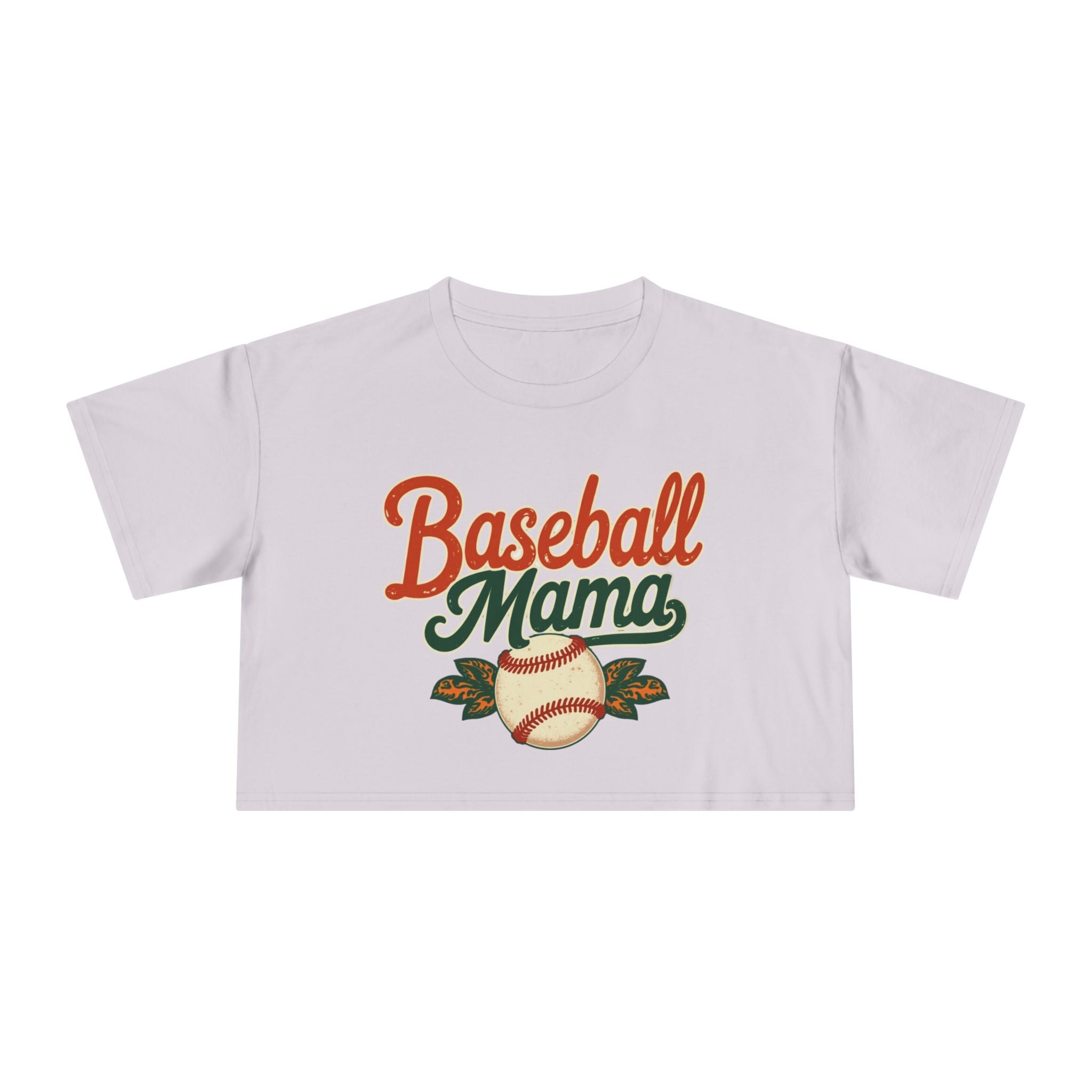 Baseball Mama Crop Tee | Retro Baseball Graphic, Mom Sports Top - Magnolia Wild SC