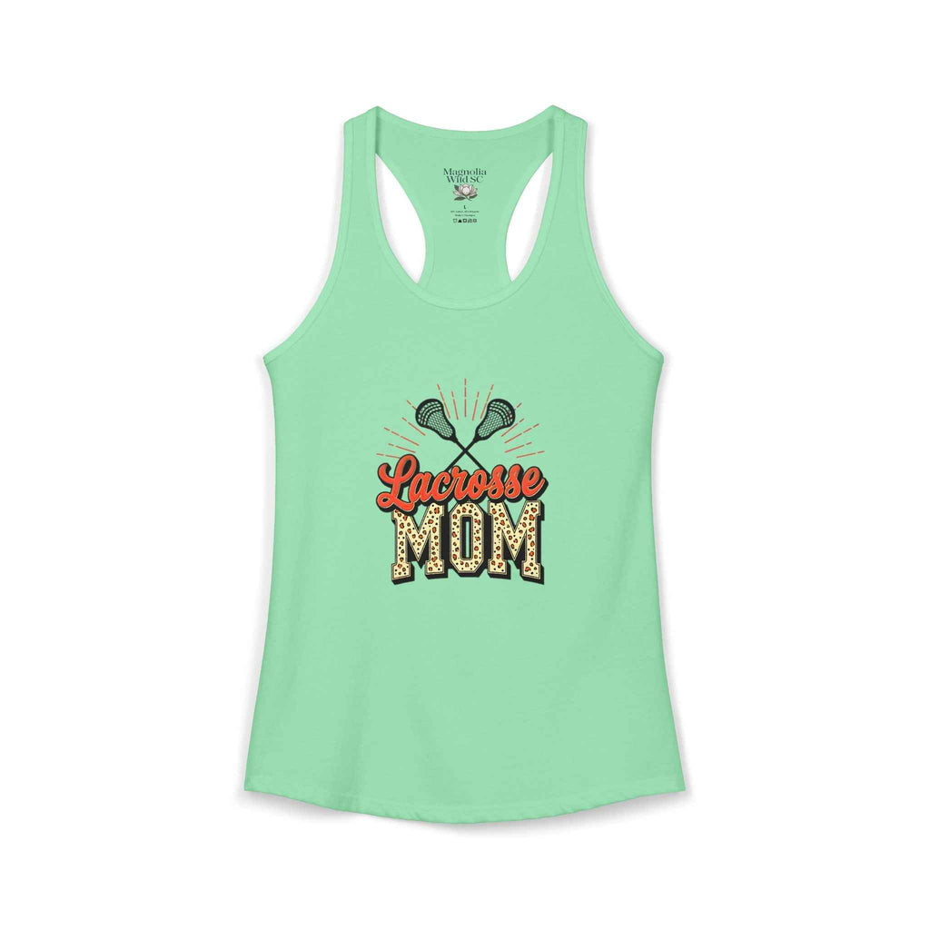 Lacrosse Mom Racerback Tank – Personalized Name & Number Option