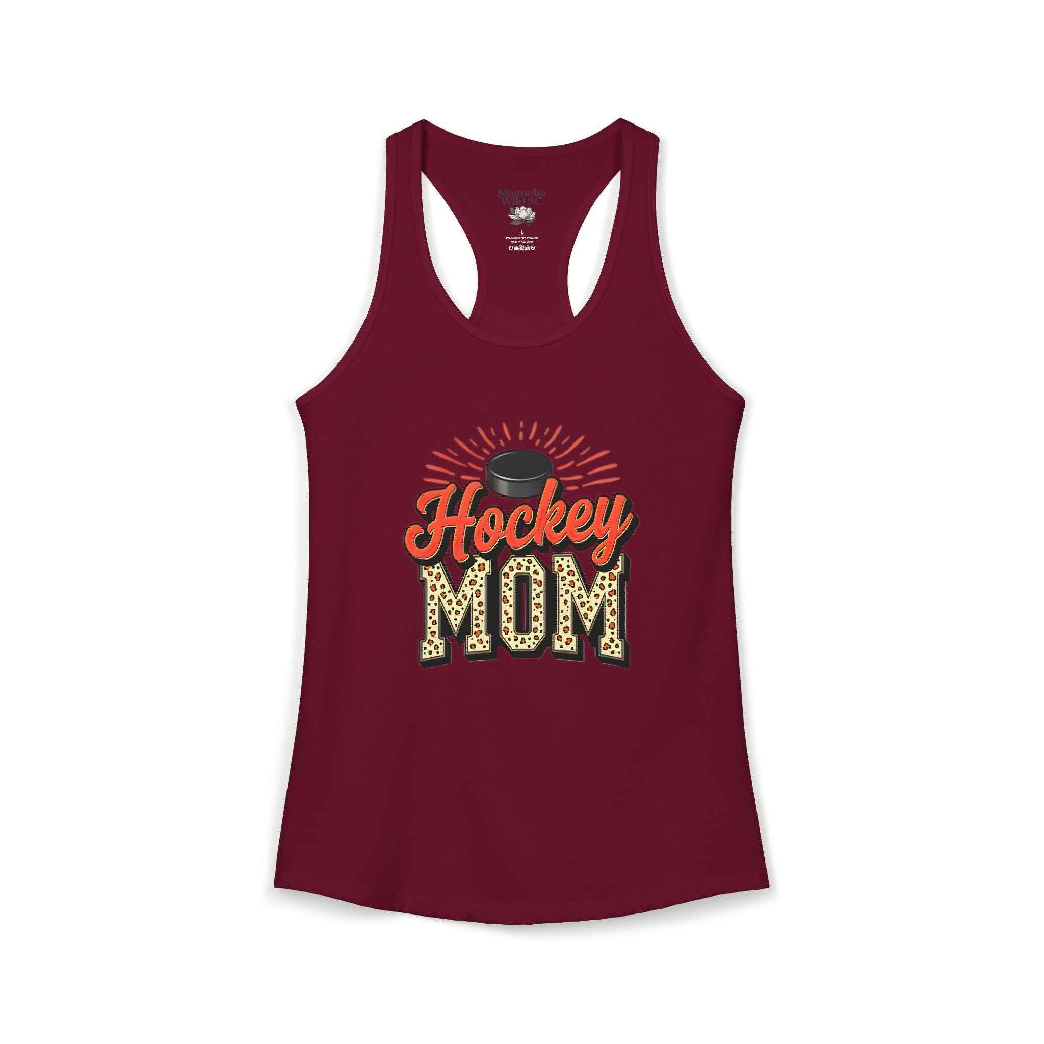 Hockey Mom Racerback Tank – Personalized Name & Number Option