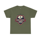 Retro Badge Style: The Vintage Cross Country Dad Shield Tee - Magnolia Wild SC