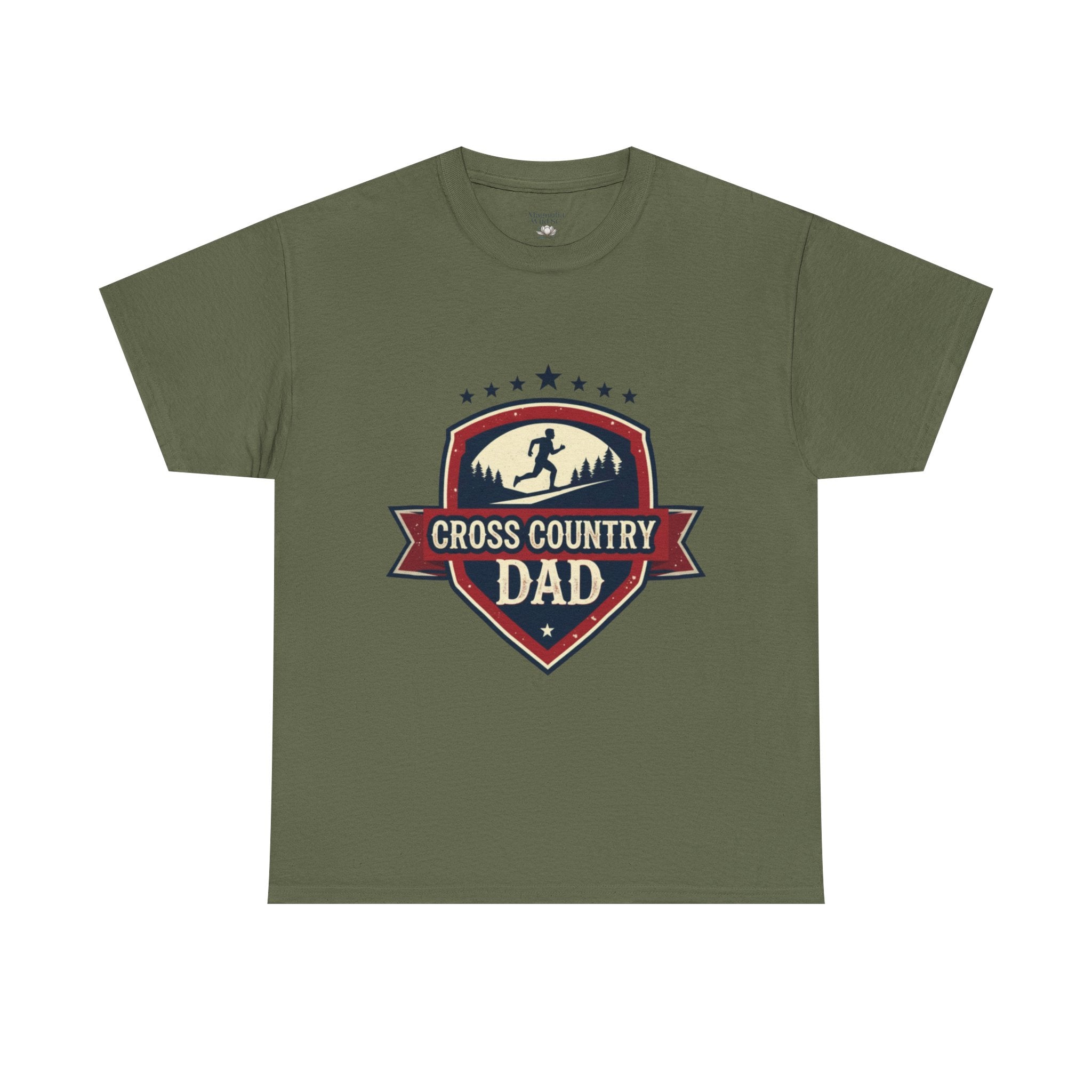 Retro Badge Style: The Vintage Cross Country Dad Shield Tee - Magnolia Wild SC